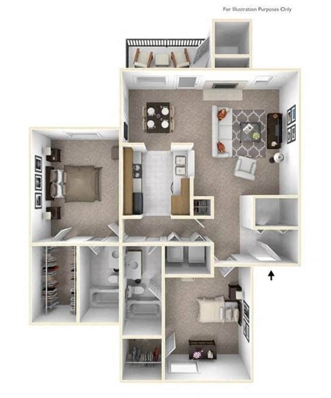 2 bedroom apartment floor plan